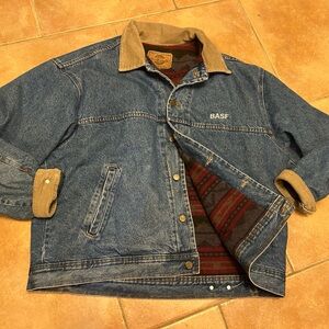 Sportsmaster men XL denim blanket vintage trucker jacket